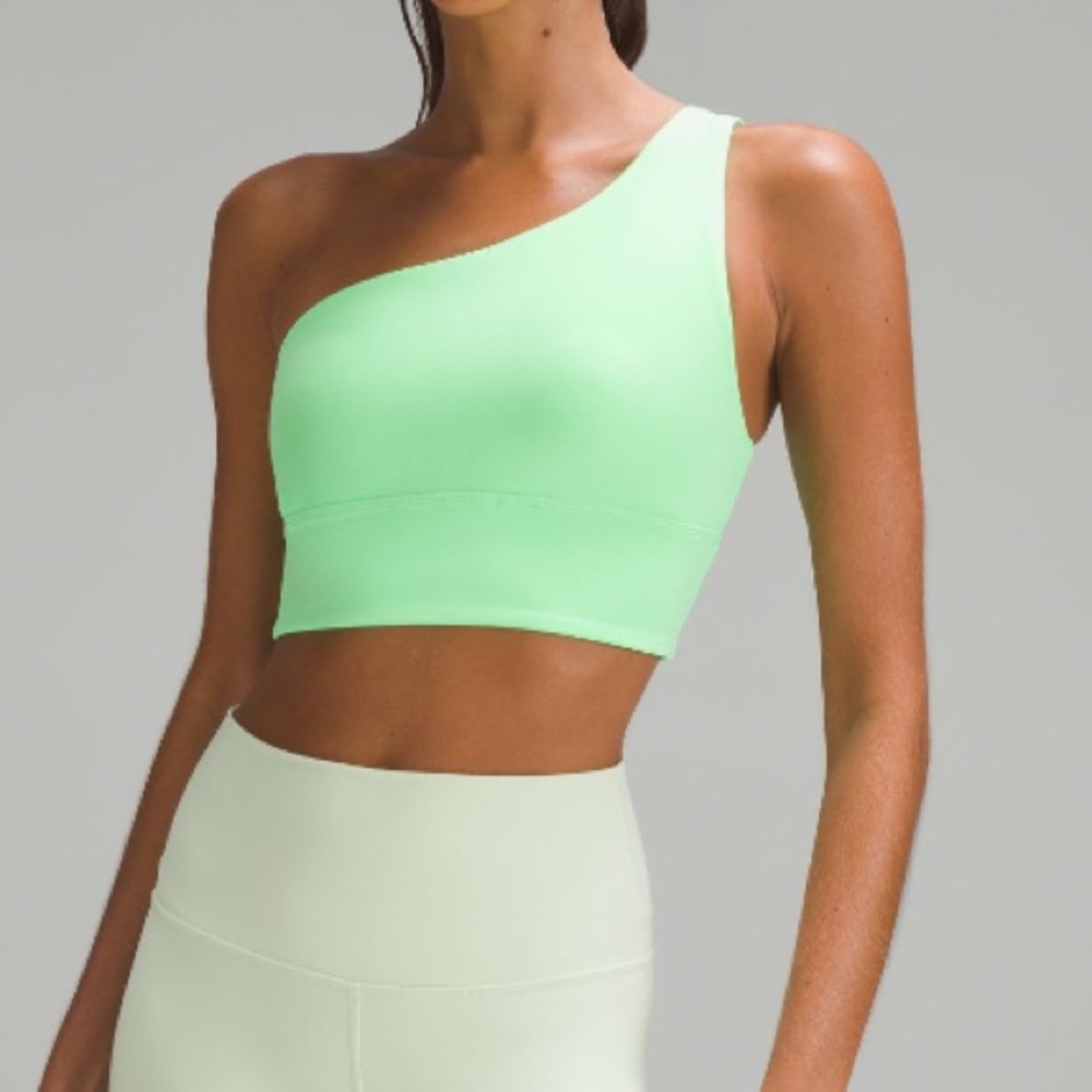 Pistachio lululemon asymmetrical align bra size 4